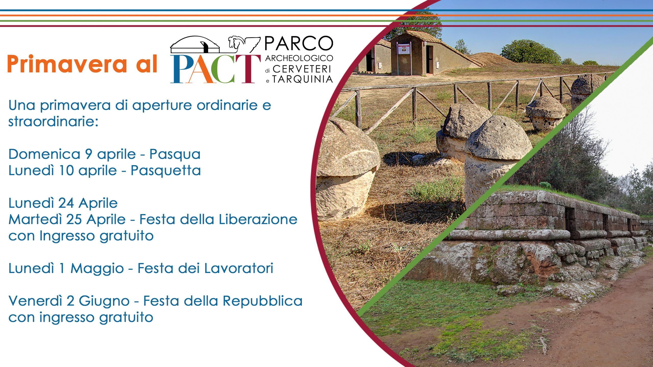 Al momento stai visualizzando Primavera al PACT – Parco Archeologico di Cerveteri e Tarquinia
