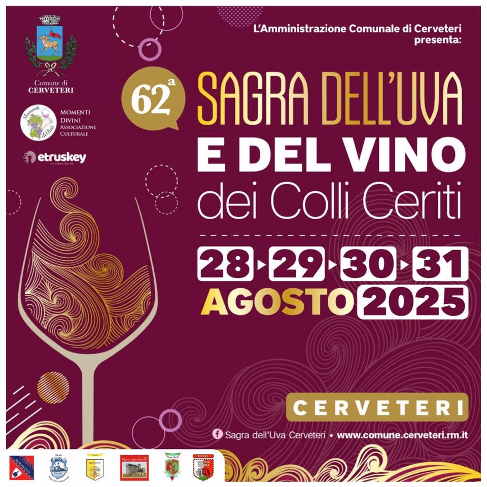 Scopri di più sull'articolo Aperture straordinarie serali del Museo nazionale archeologico di Cerveteri in occasione della sessantaduesima edizione della sagra dell’uva e del vino dei colli ceriti (Cerveteri, 28-31 agosto 2025)