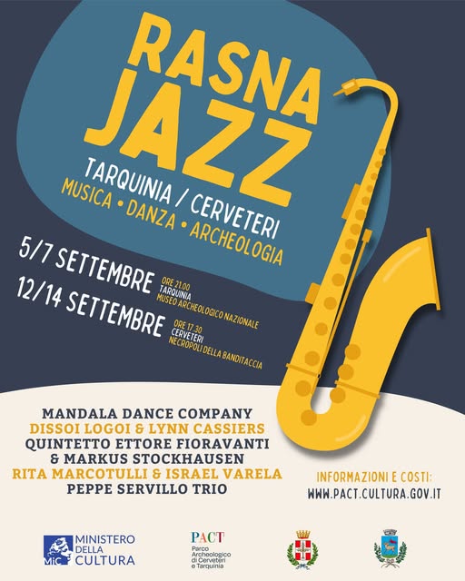 Scopri di più sull'articolo Musica, danza e grandi interpreti tra archeologia e paesaggi etruschi con Rasna Jazz: due fine settimana di spettacoli a Tarquinia e Cerveteri