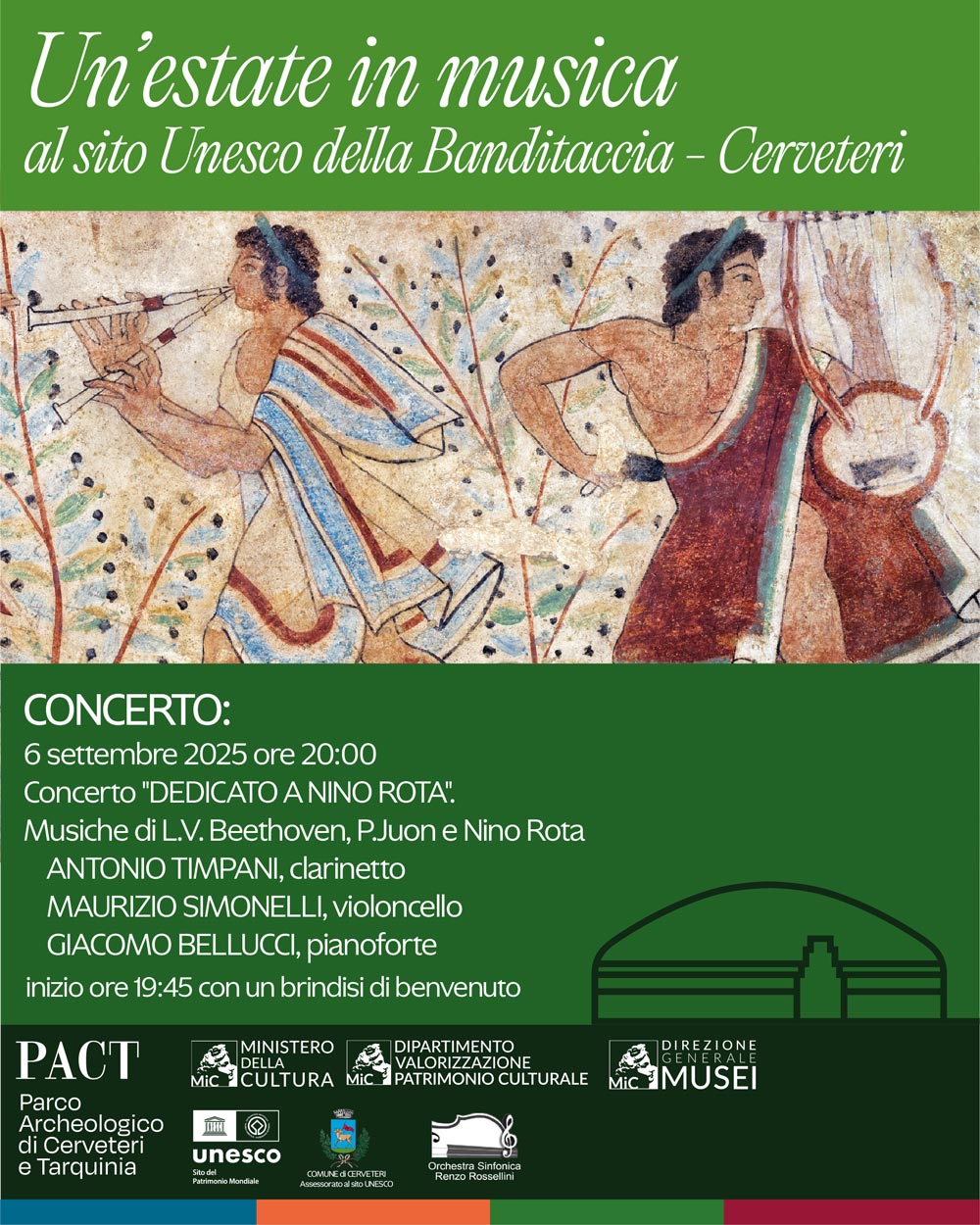 Scopri di più sull'articolo UN’ESTATE IN MUSICA al Sito UNESCO della Banditaccia