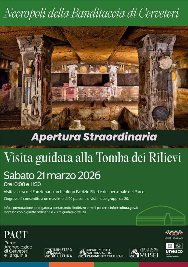 Torna l'apertura straordinaria della Tomba dei Rilievi