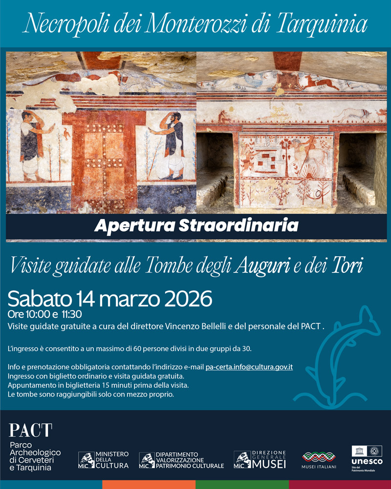 Al momento stai visualizzando APERTURA STRAORDINARIA DELLE TOMBE DEI TORI E DEGLI AUGURI