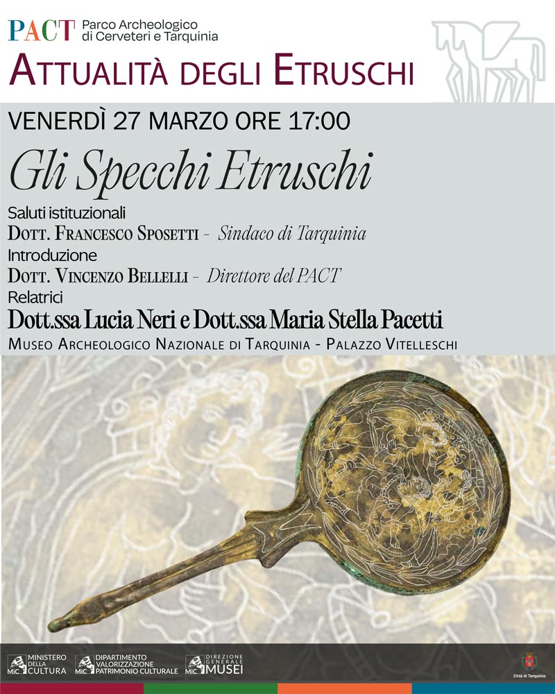 Al momento stai visualizzando Torna l’appuntamento con il ciclo di conferenze Attualità degli Etruschi