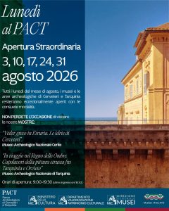 Scopri di più sull'articolo Aperture straordinarie estive per il PACT – NON PERDETE L’OCCASIONE