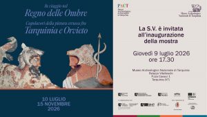 Scopri di più sull'articolo Mostra In viaggio nel Regno delle Ombre. Capolavori della pittura etrusca fra Tarquinia e Orvieto