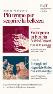 Scopri di più sull'articolo Cerveteri e Tarquinia, il viaggio nell’arte e nella storia etrusche continua nel 2027